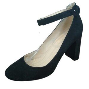 Marc Fisher Mfion Ankle Strap Black Block Heel